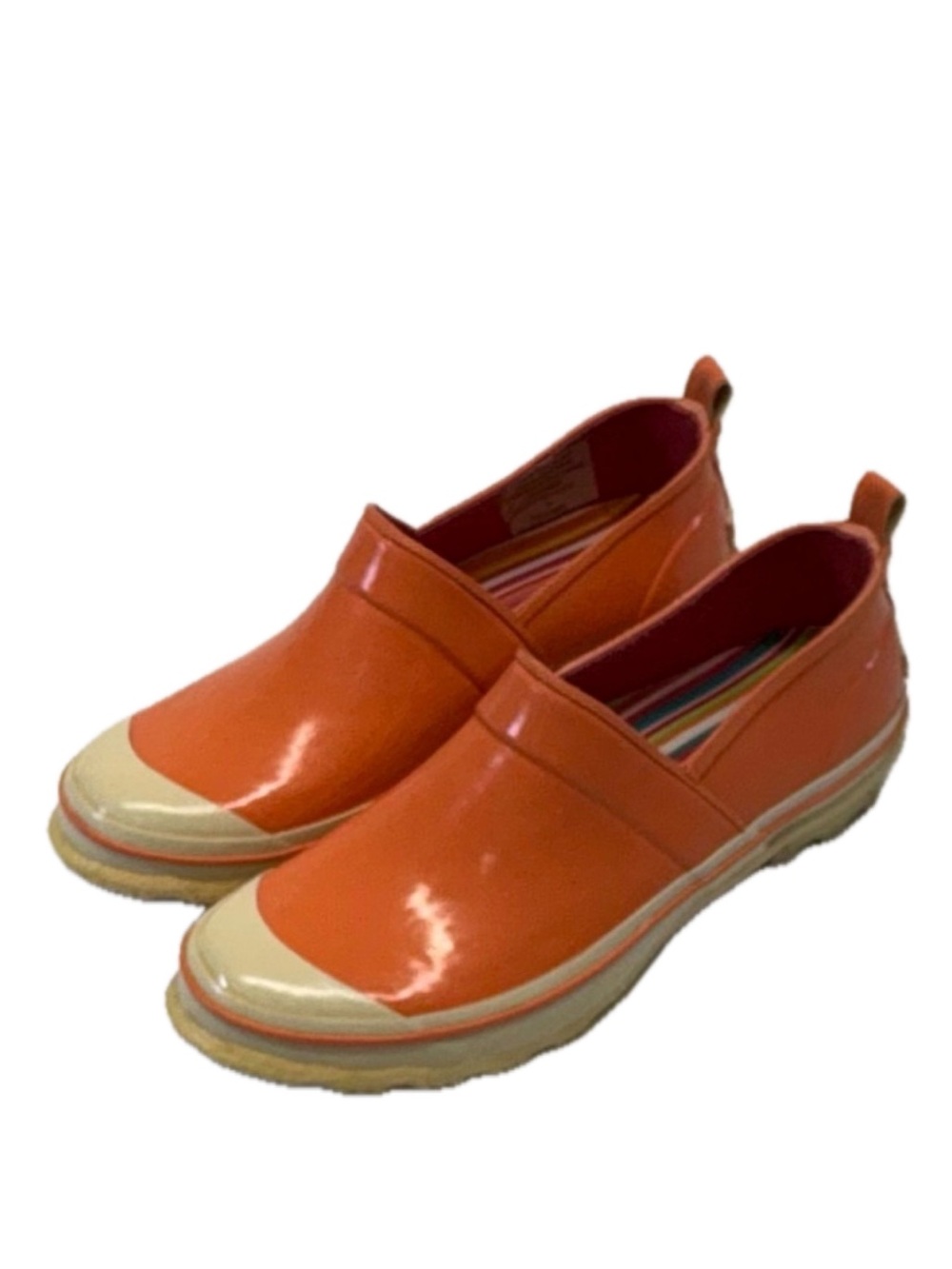 WindRiver Orange Waterproof Slip-On Rain Boots - Women's Size 9